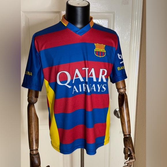 The Unbranded Brand Other - LEO MESSI QATAR AIRWAYS BARCELONA COPIA NON CONFORME ALL ORIGINALE JERSEY Medium